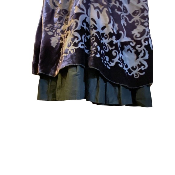 Free People Velvet Purple Ombre Forbidden Ivy FleurDeLis T-Strap Dress Size 4 - Picture 4 of 15